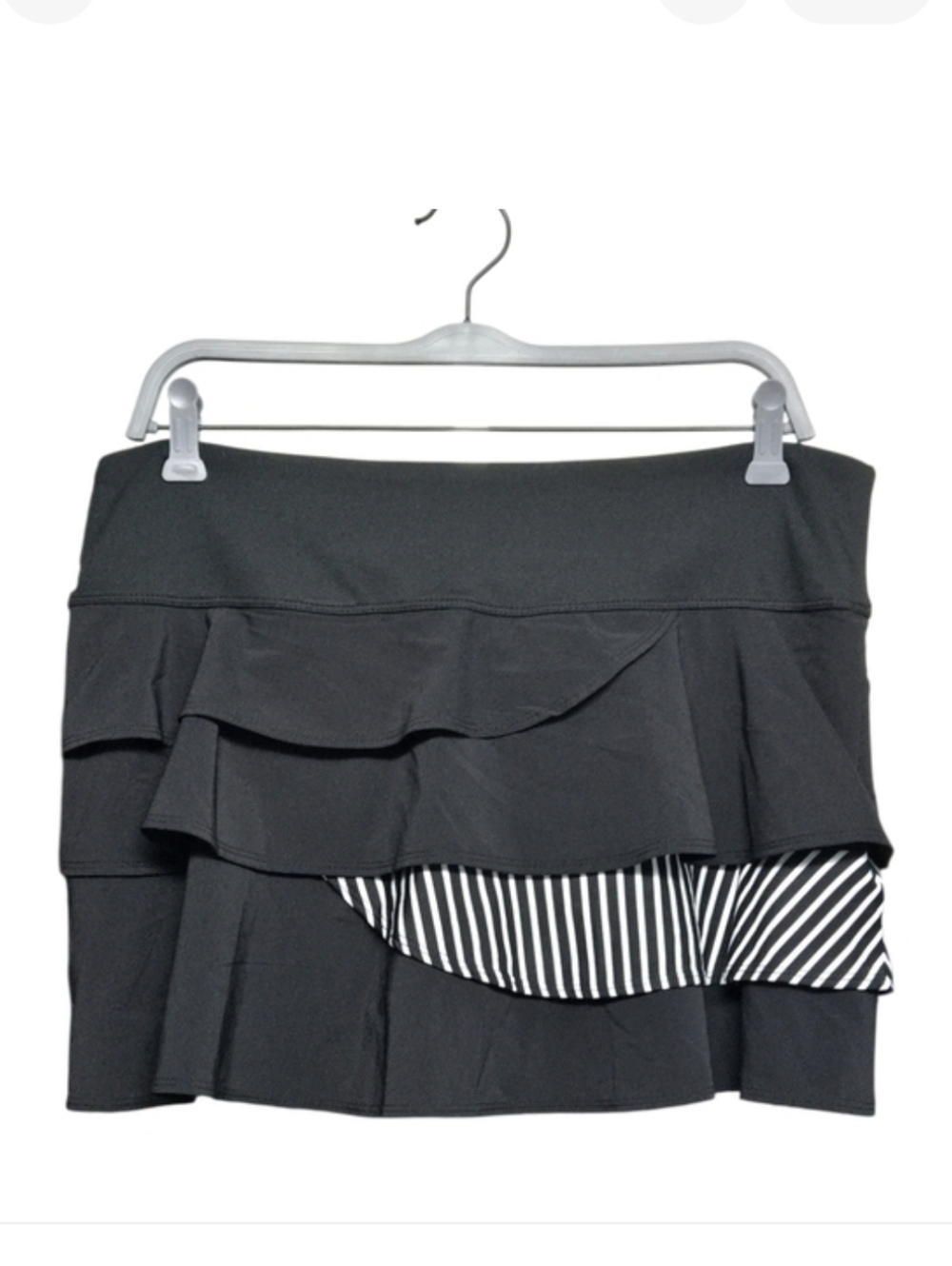 Bolle Athletic Mini Skirt w Built-in Shorts & Ruffle Detail Sz Large 36"W, 14"L